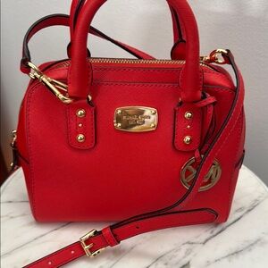 Michael Michael Kors Scarlet 2 Way Satchel with Gold Accents NWOT